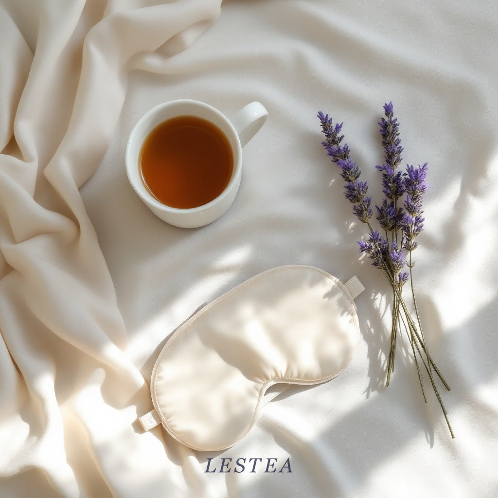 Lestea masque de sommeil en soie - lait cru à plat